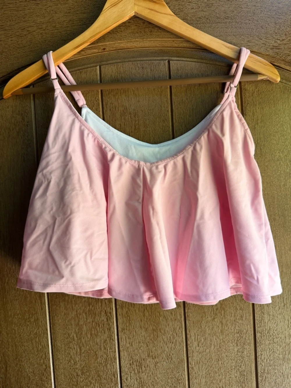 Kortni Jeane Light Pink Swim Camisole with Adjustable Straps
